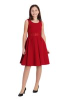 Girls-Krepp-Kleid mit Spitze