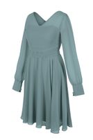 Chiffon Kleid Langarm